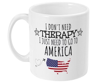 Lustige Amerika Kaffeetasse, Reise-Liebhaber Geschenk