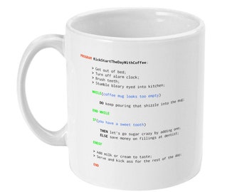 Coffee Code - Make Coffee Computer Programmer Mug - Coder Gift - Coding - Nerd - Geek - Funny Coffee Computer Program - Programming Mug