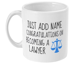 Taza personalizada de graduación de abogado, regalo para nuevos abogados