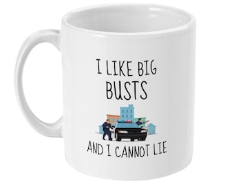 Law Enforcement Officer Gift, Law Enforcement Officer Mug, I Like Big Busts Mug, Police Officer Gifts, Police Graduation, Police Mug
