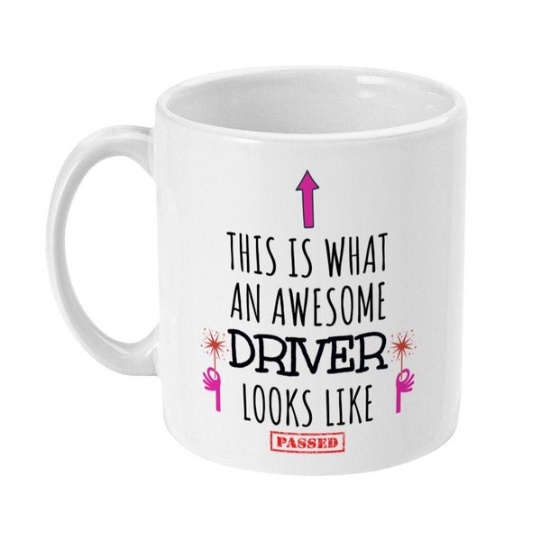 Passed Driving Test Gift, Pass Your Driving Test Mug, Congratulations On Learning To Drive & Passing Gifts for Women, Her, Men, Him