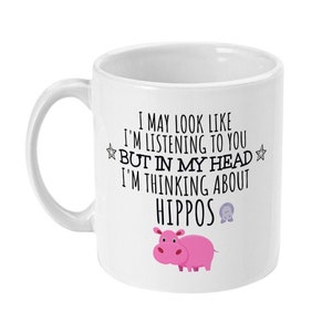 Hippo Gift, Hippo Mug, Hippo Lover Gift, Funny Hippo Gifts For Mum, Women, Her, Girls, Gifts for Hippo Lovers, Hippos, Crazy Hippo Lady