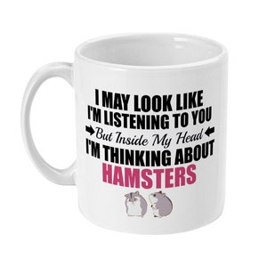 Hamster Gift, Hamster Mug, Funny Hamster Gifts, Hamster Owner, Pet Hamsters Gifts for Her, Women, Girls, Crazy Hamster Lady, Hamster Lover