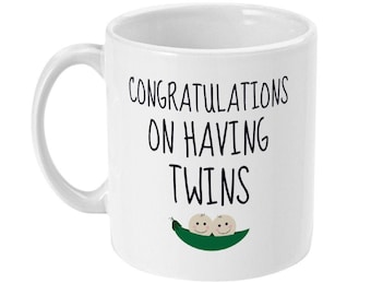 Zwillinge Schwangerschaft Geschenk Tasse, Zwillinge erwarten