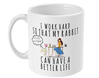 Funny Rabbit Mum Mug, Rabbit Lover Gift