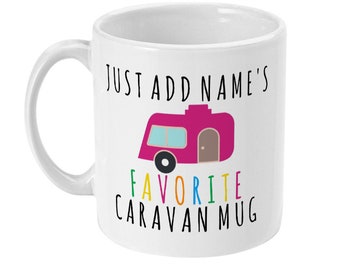 Cadeau de caravane, tasse de caravane préférée personnalisée, cadeaux drôles de propriétaires de caravane, cadeau de caravane pour maman, papa, lui, elle, tasse de caravane de famille