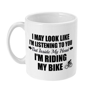 Cycling Gift, Cycling Mug, Bike Gifts, Gifts for Cyclists, Cycling Gifts, Bicycle Mug, Cyclist Gift for Him, Riding My Bike Coffee Mug