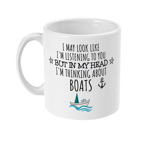 Boat Mug Boat Gift Funny Boating Mug for Him Men Husband Etsy UK