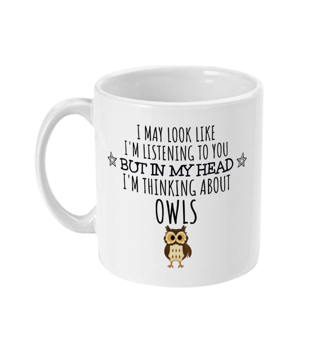 Owl Gift, Owl Mug, Funny Owl Gifts, Owl Lover, Cute Owl Gifts for Women, Her, Men, Him, Girls, Frien