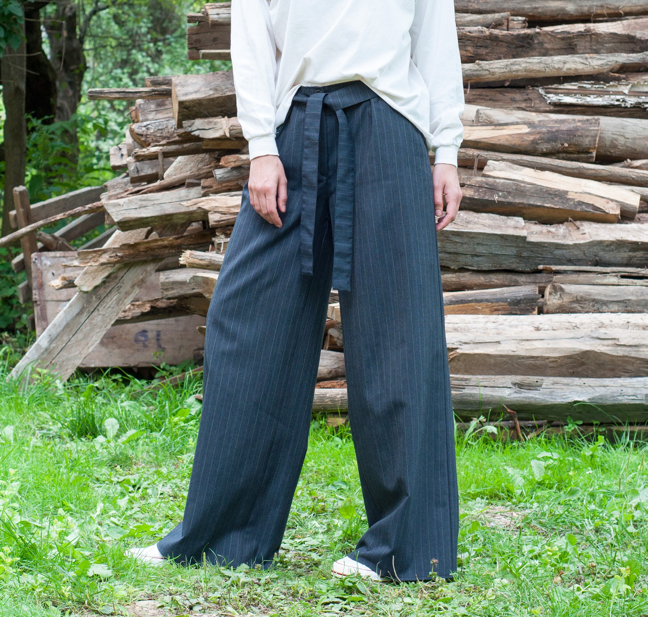 Woman Wide Leg Pants Womens 1930s Style 
