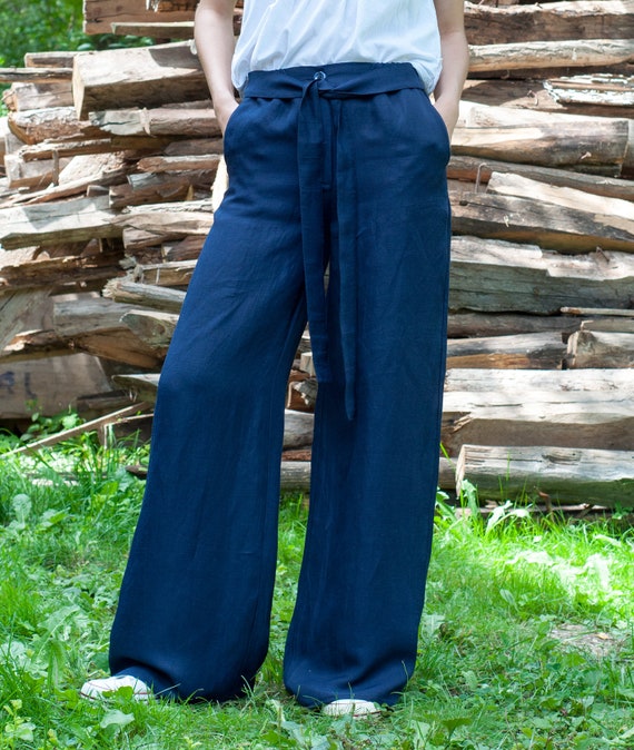 blue baggy pants