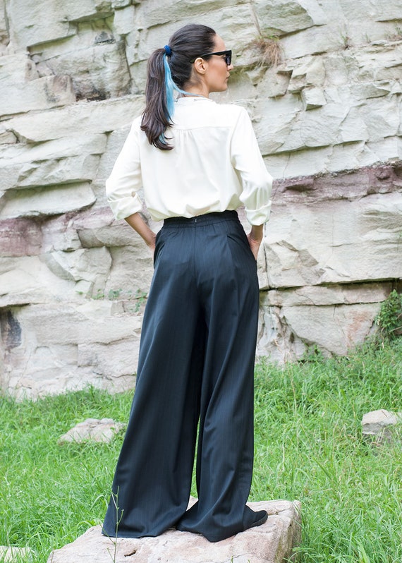 Woman Wide Leg Pants Womens 1930s Style 