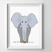 Elephant Nursery Printable Wall Art Cute Elephant Poster Cartoon Animal ...