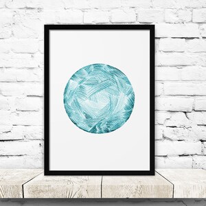 Sky Blue Abstract Printable Wall Art Minimalist Graphic Poster - Etsy