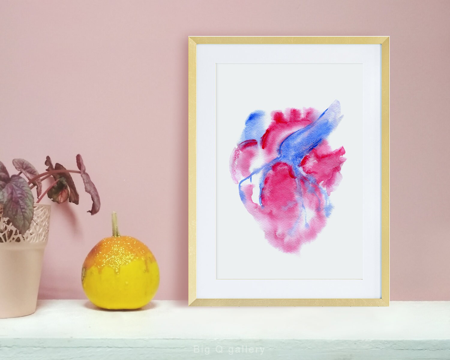 Human Heart Watercolor Printable Wall Art Science Human Anatomy Art ...