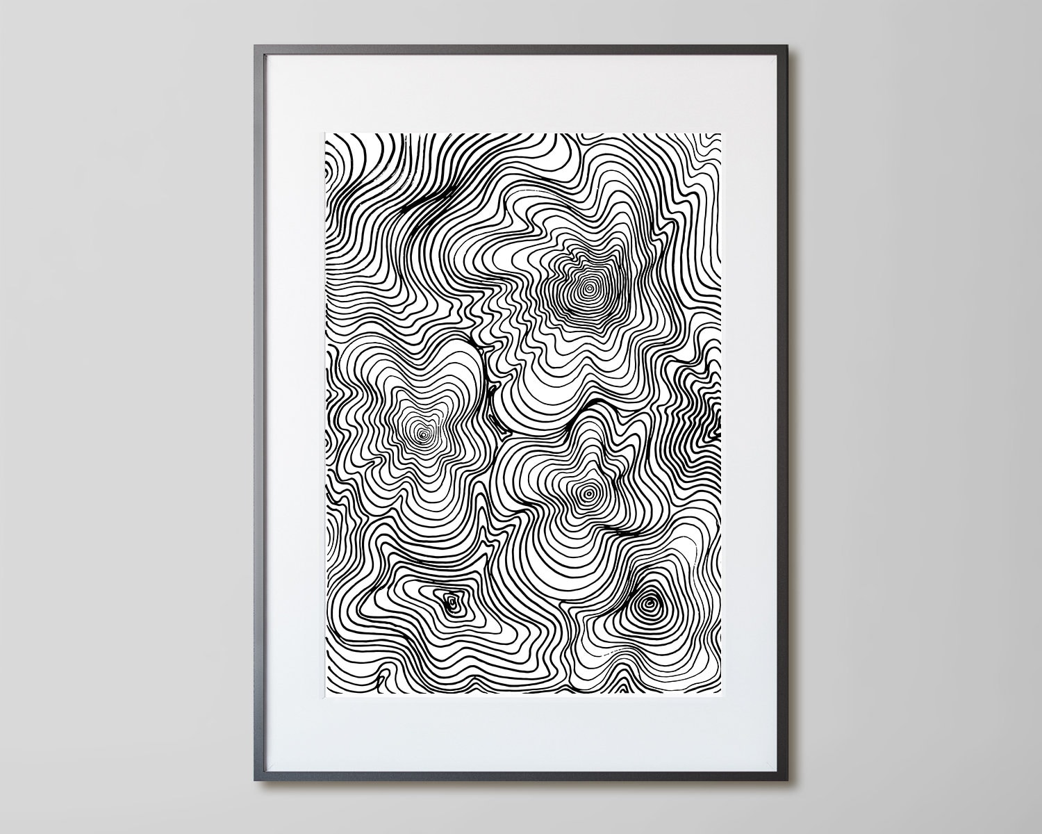 Abstract Black and White Printable Wall Art Waves Graphic - Etsy