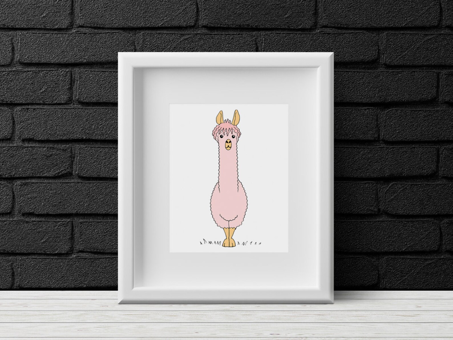 Pink Llama Nursery Printable Wall Art Cute Llama Poster Mama - Etsy