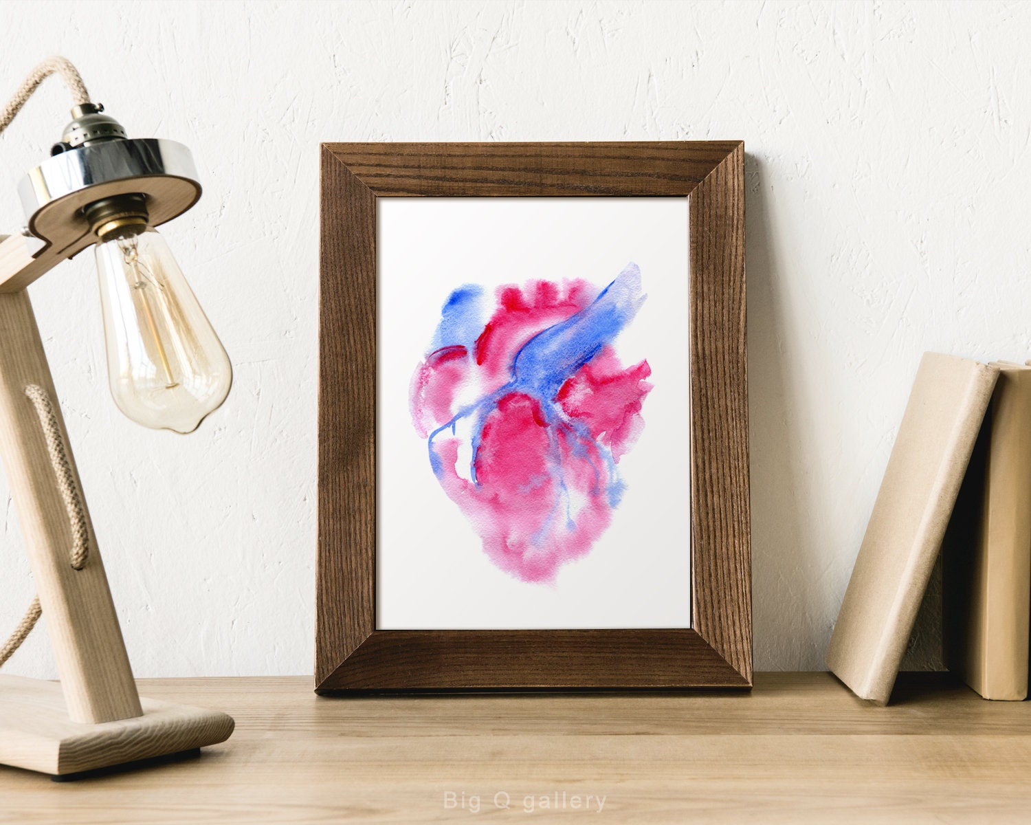 Human Heart Watercolor Printable Wall Art Science Human Anatomy Art ...