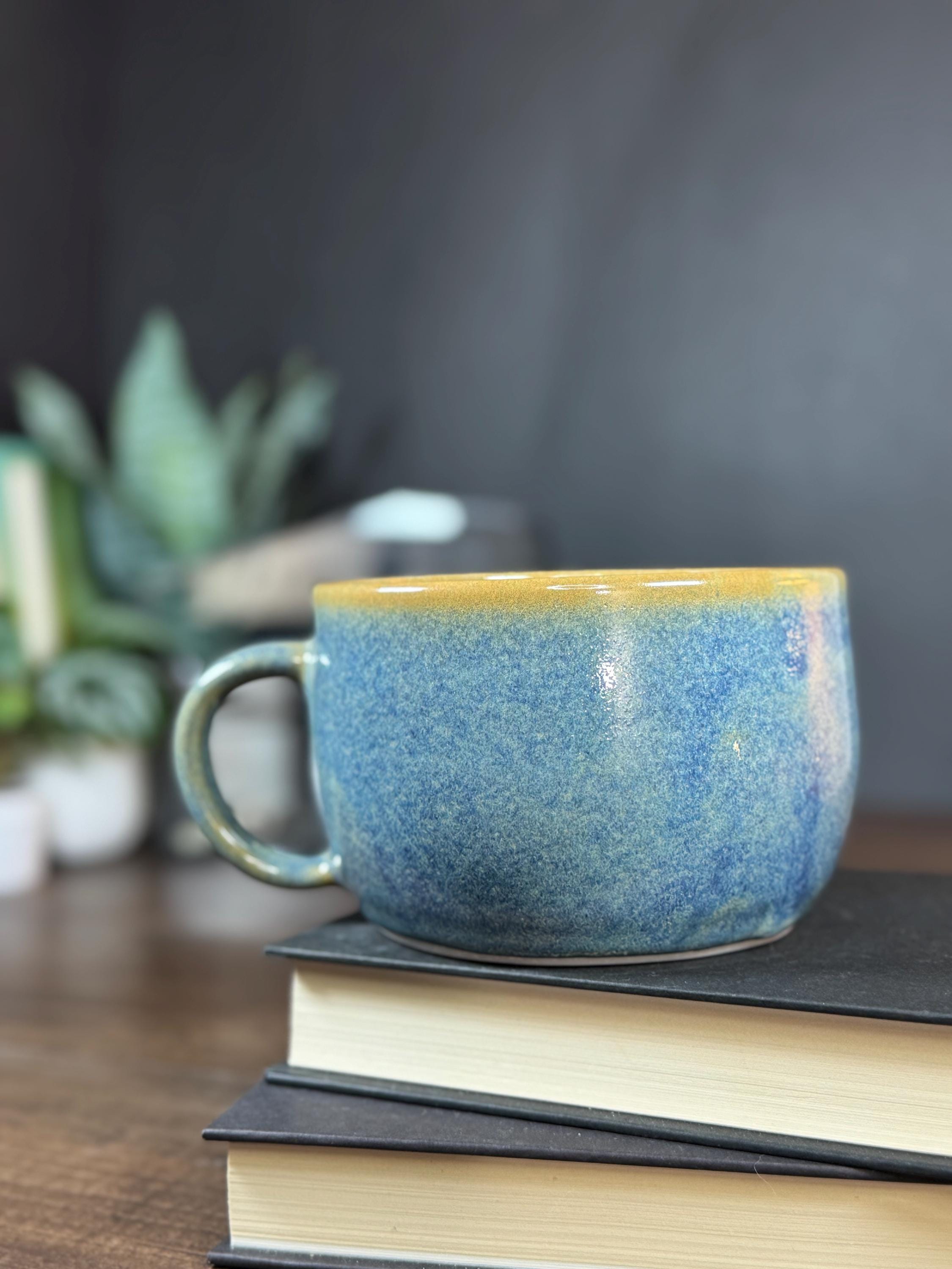 Soup Mug - Hand Thrown Porcelain Ceramic Mug - Pottery