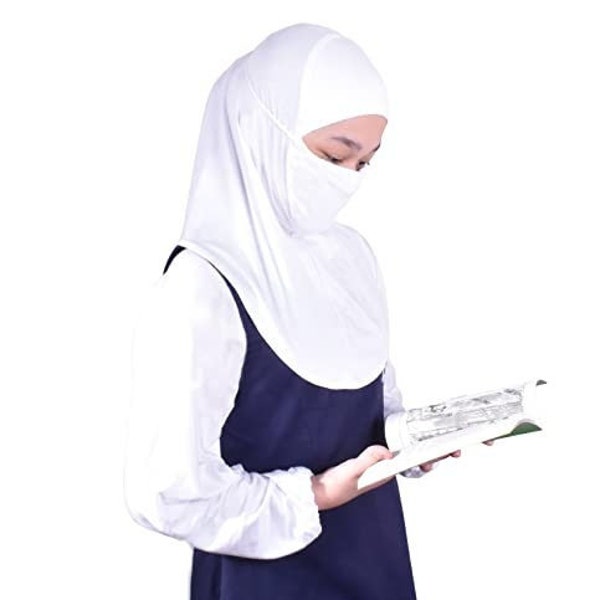 Mu Lan Legend Hijab Transformer All in one Instant Slip on Sarong Cotton Lycra Burqa Lady Hijab Scarf Shawl Niqab  Girl Khimar Small Size