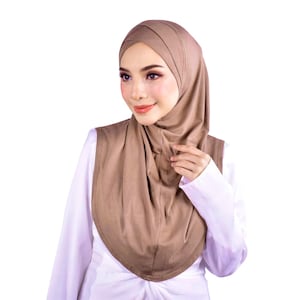 Mu Lan Designs Instant Pleated Hijab Slip on Sarong Cotton Lycra Women Hijab Scarf Shawl Wrap Extra Large Front Back Coverage
