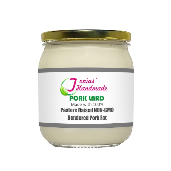 Lard Organic Pasture raised, Soft and Spreadable Pig Rendered Fat