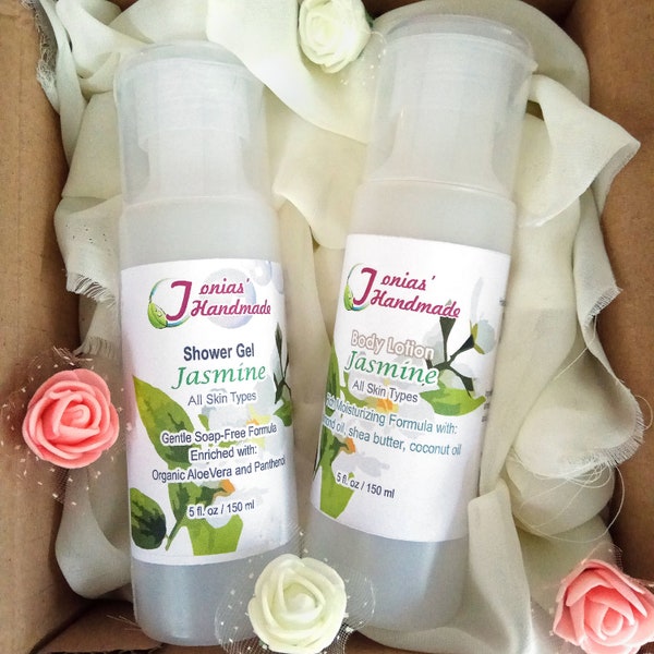 Geschenk Set Jasmin Duschgel und Body Lotion