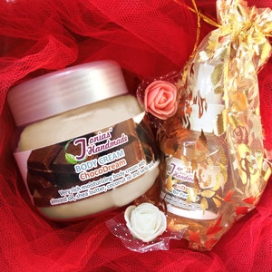 Gift Set Chocolate Hazelnut Praline Body Cream and Perfume Spray, Chocolate Lovers Gift image 2