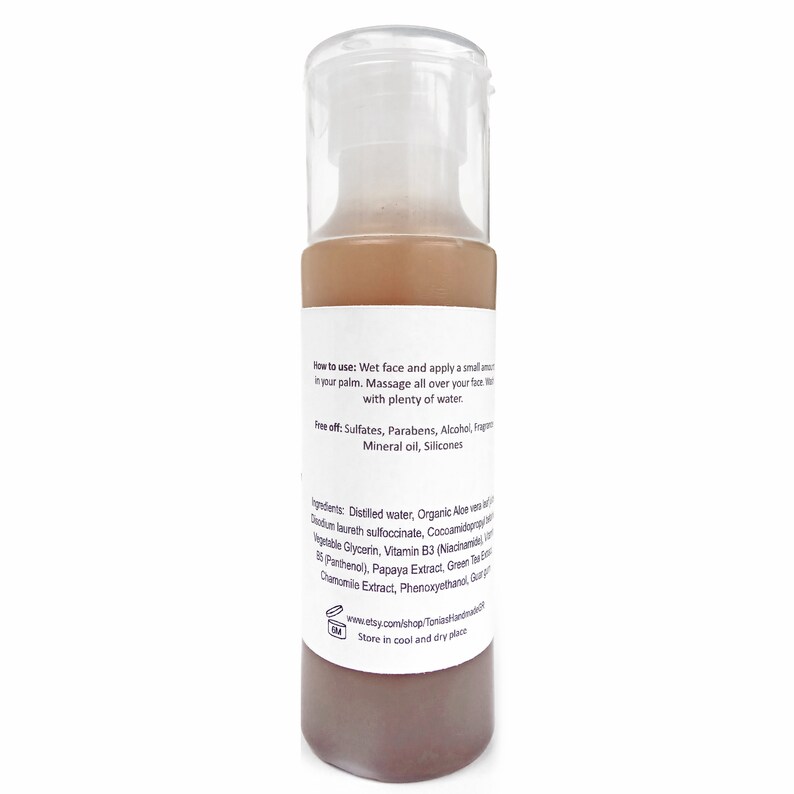 Papaya Enzyme Facial Cleanser Acne Combination Sensitive Skin Etsy