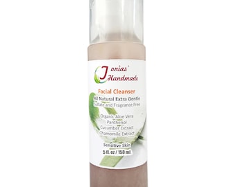 Facial Cleanser with Chamomile, Aloe, Cucumber, Sensitive Skin, Gentle Daily Cleanser