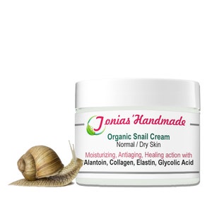 Organic Snail Face Cream Healing Anti Aging All Natural Hydrating Moisturizer