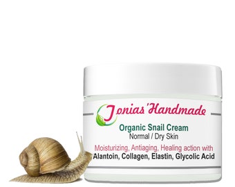 Organic Snail Face Cream Healing Anti Aging All Natural Hydrating Moisturizer