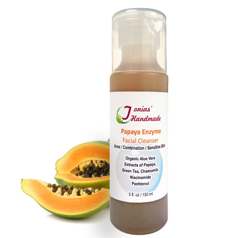 Papaya Enzyme Facial Cleanser Acne Combination Sensitive Skin Etsy