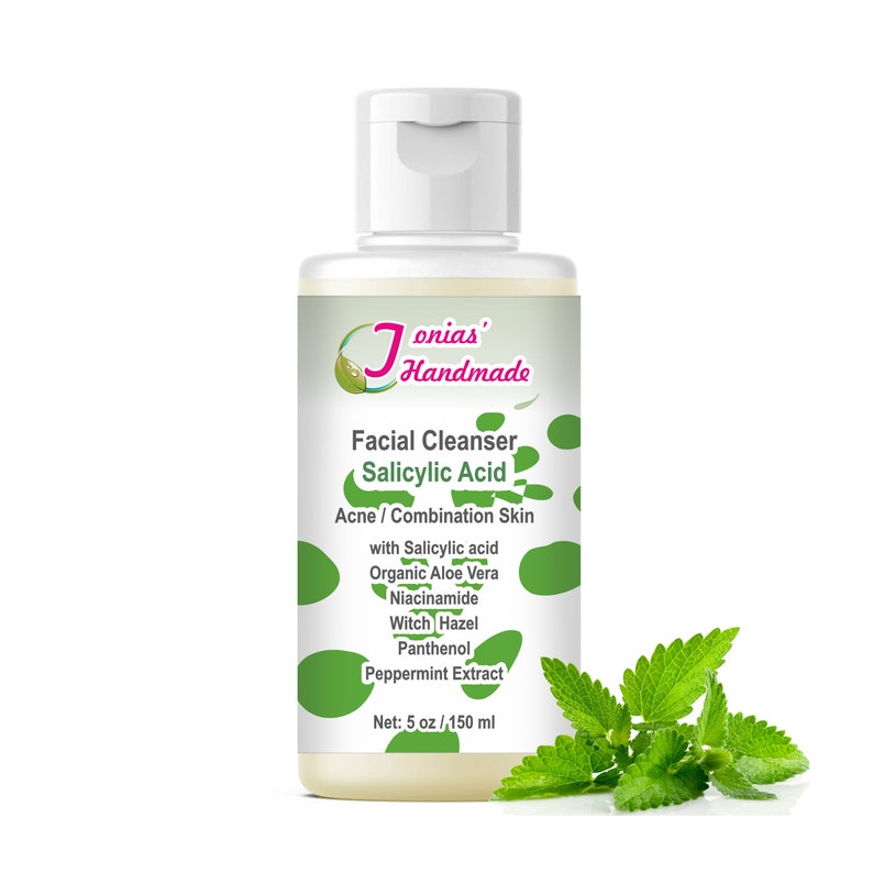 Salicylic Acid Facial Cleanser for Oily Acne Combination Skin Etsy