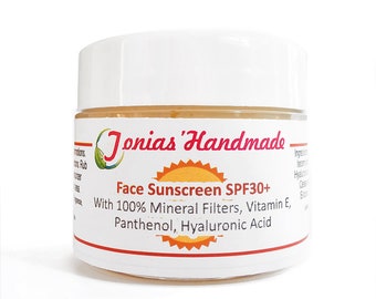 Bio-Sonnenschutzcreme SPF30, Vegan Ganz natürlicher Zinkoxid-Sonnenschutz, Ohne Duftstoffe für empfindliche Haut
