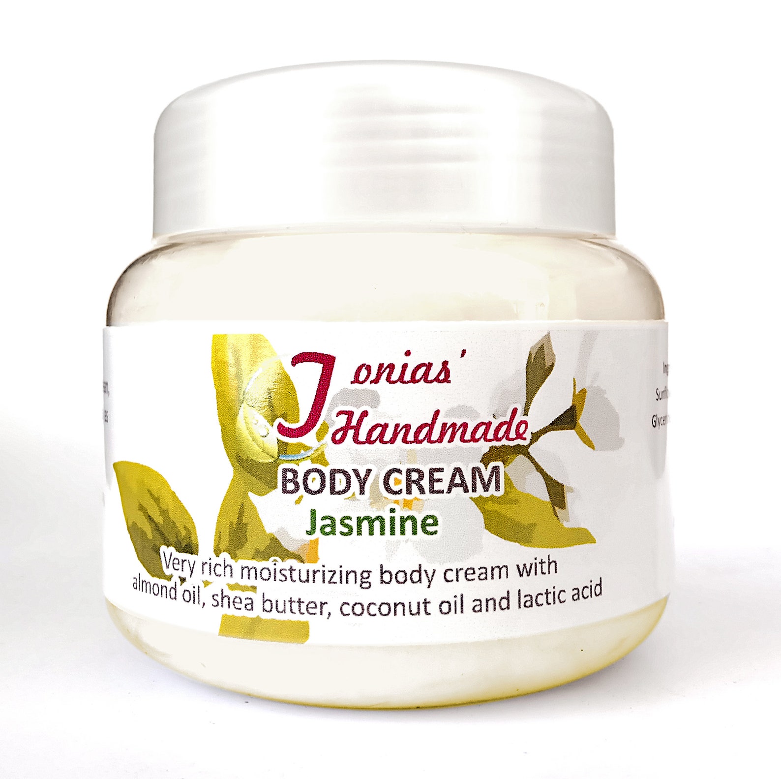 Jasmine Body Cream, Whipped Shea Butter, Coconut Oil, Moisturizing