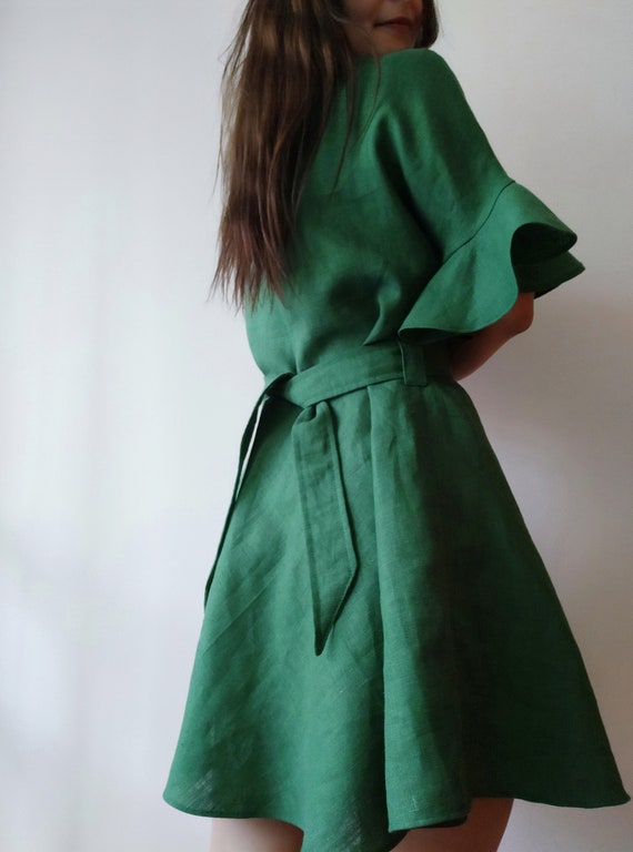 forest green summer dress