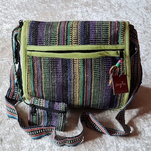 Fair Trade Cotton Gheri Beach Travel Hippy Boho Shoulder Bag & Coin Purse