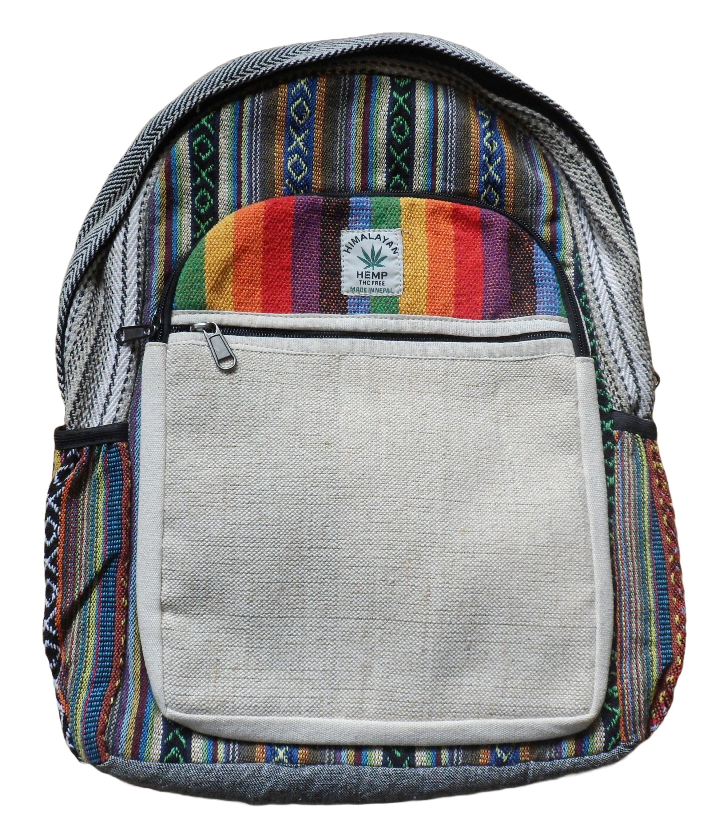 Bohemian Style Wool Bucket Bag, Backpack, Made in Nepal, Hippie, Fair-Trade Hobo Hobo Hippie Recycled Jute Rice Bag Backpack Hand-made - Etsy main image 4