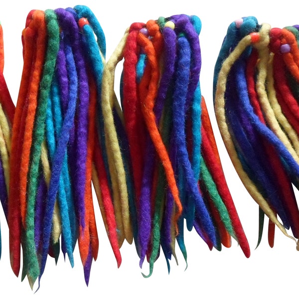 Fair Trade Felt Rainbow Hippy Festival Hair Bands Scrunchy's Scrunchie 13 Knot