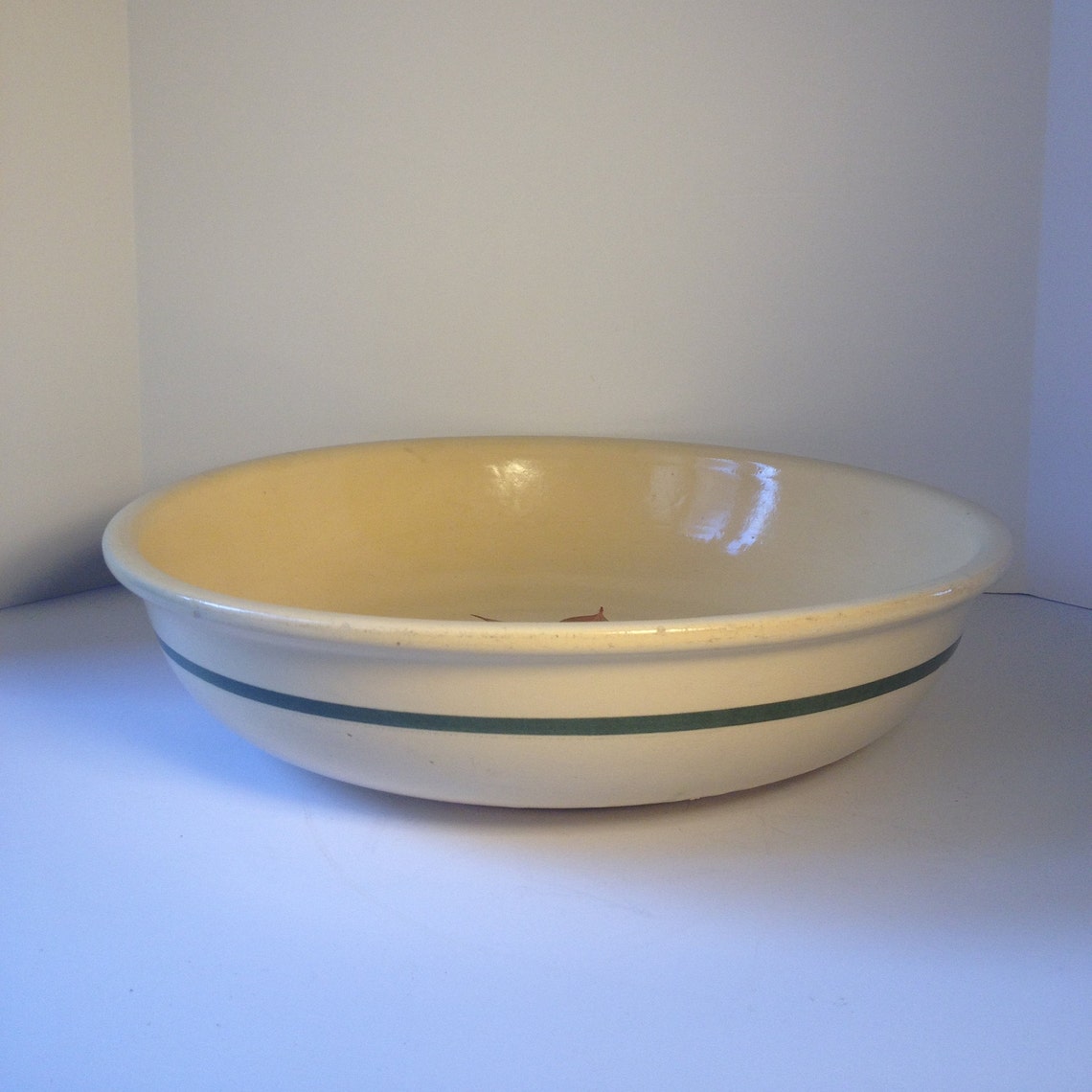 Vintage Watt Oven Ware Pottery Bowl 15 Inch Serving Bowl Etsy