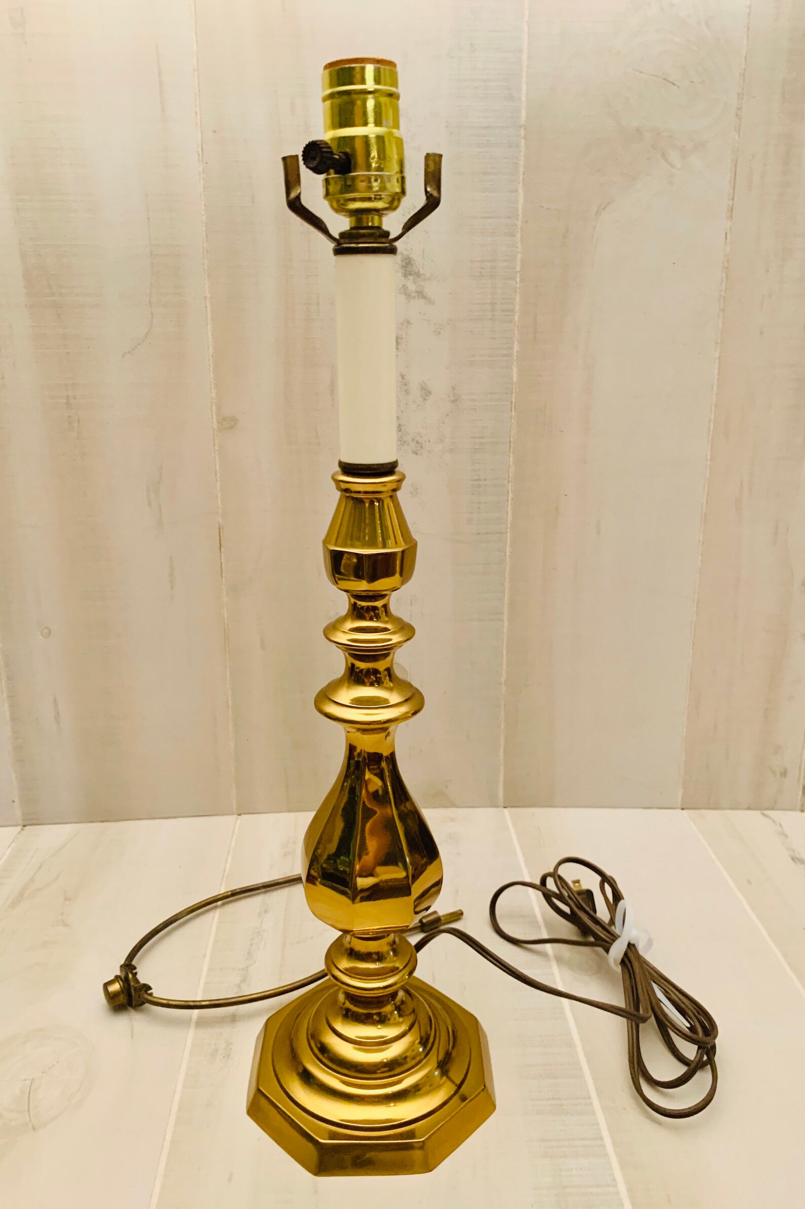 Vintage Brass Lamp / Brass Table Lamp / Desk Lamp / Vintage Etsy