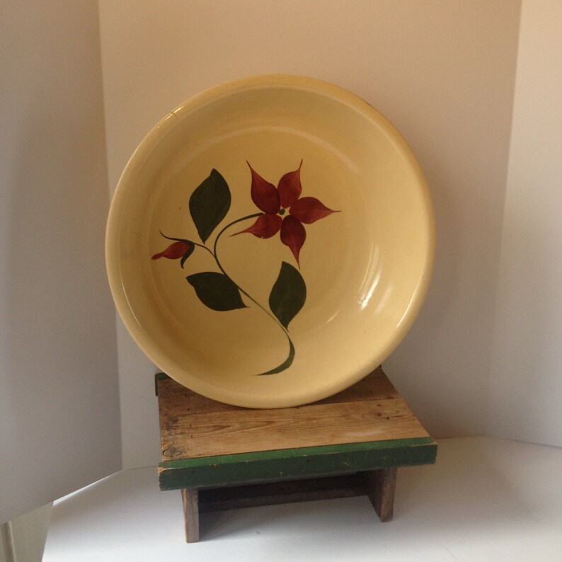 Vintage Watt Oven Ware Pottery Bowl / 15 Inch / Serving Bowl