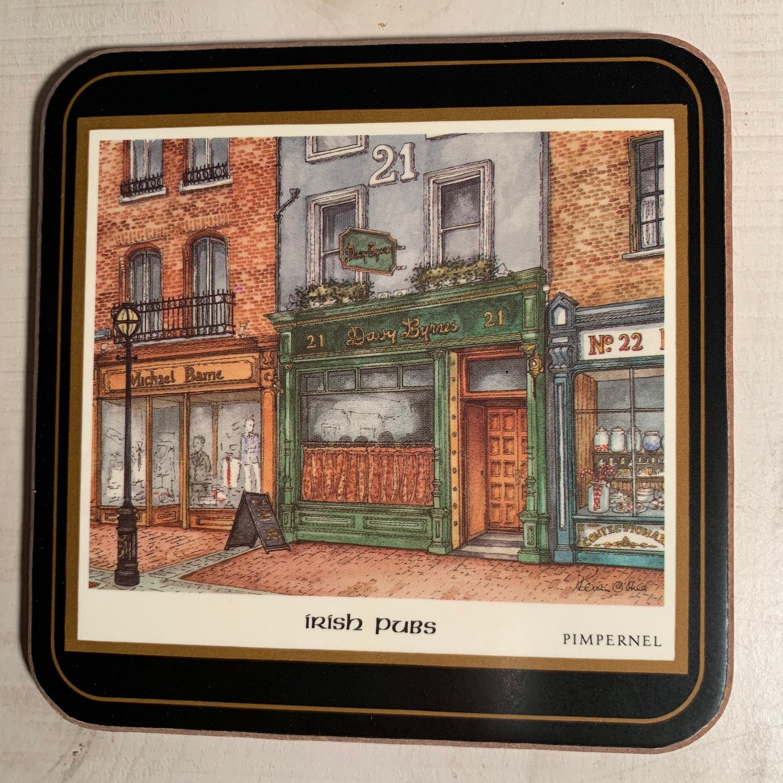 Vintage Pimpernel Coasters / Irish Pubs / Set of Six / Etsy.de