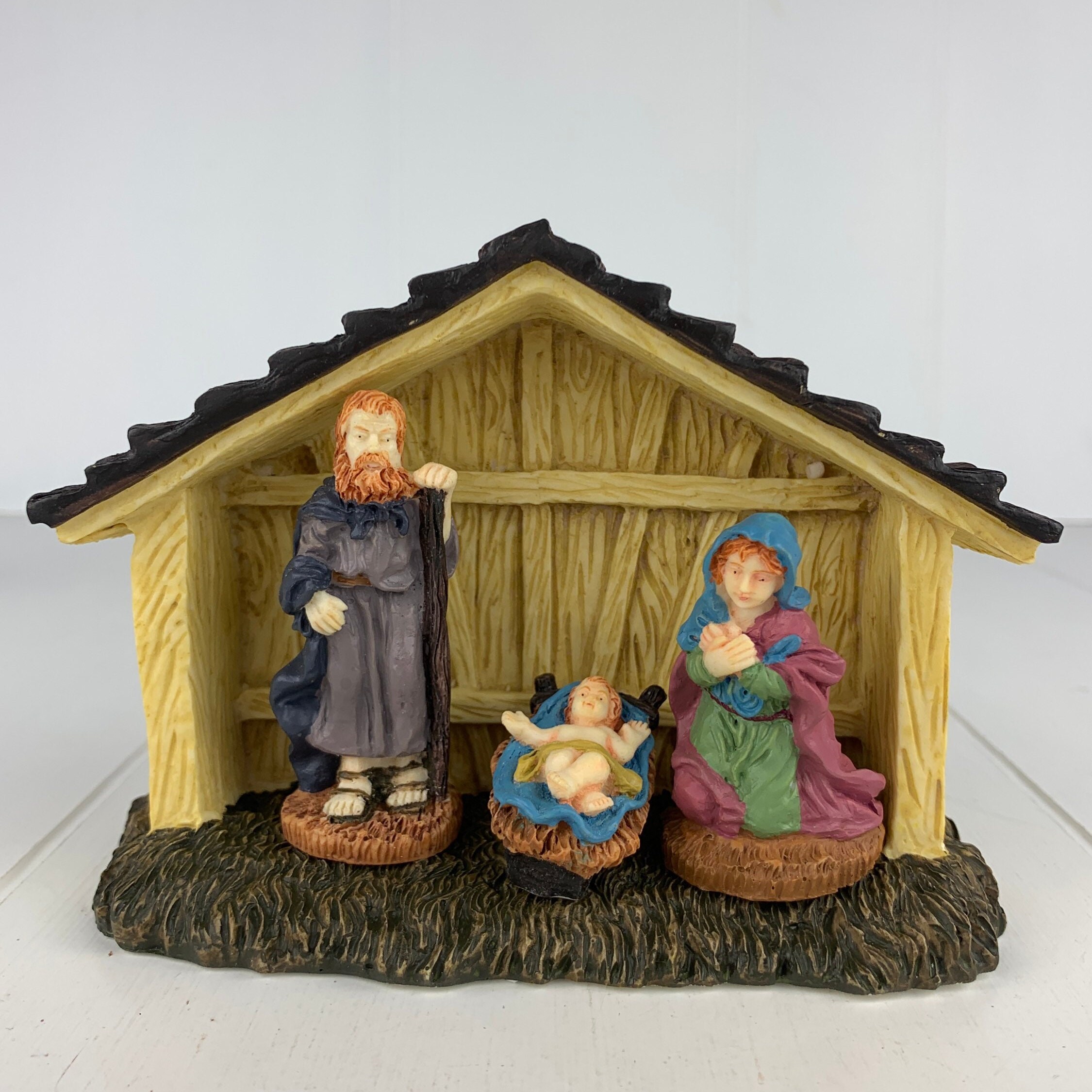 Vintage Lemax Nativity Set / Miniature Manger Scene / 11 Etsy