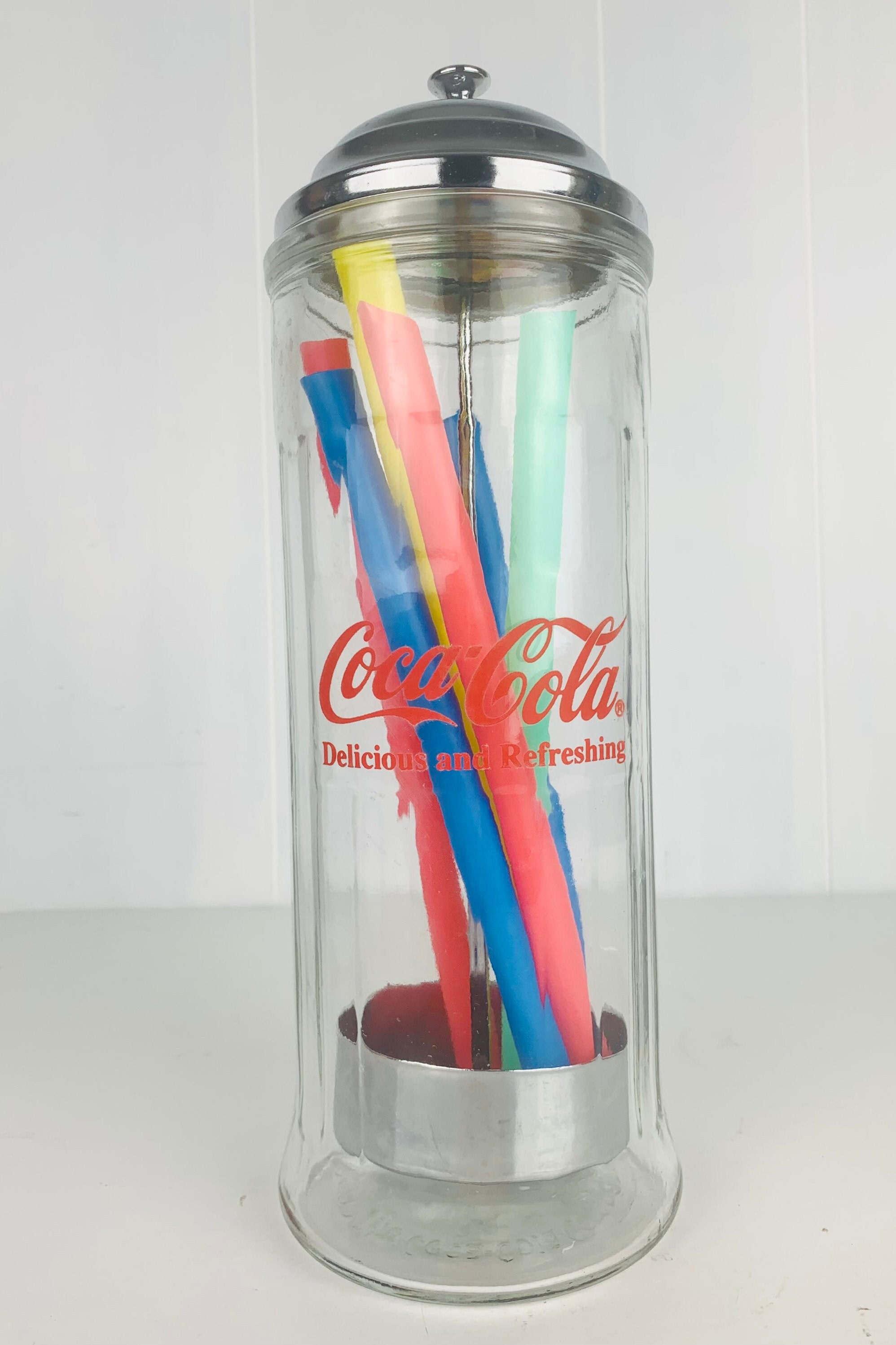 Vintage Cocacola Straw Dispenser / Straw Holder / Ice Cream Etsy