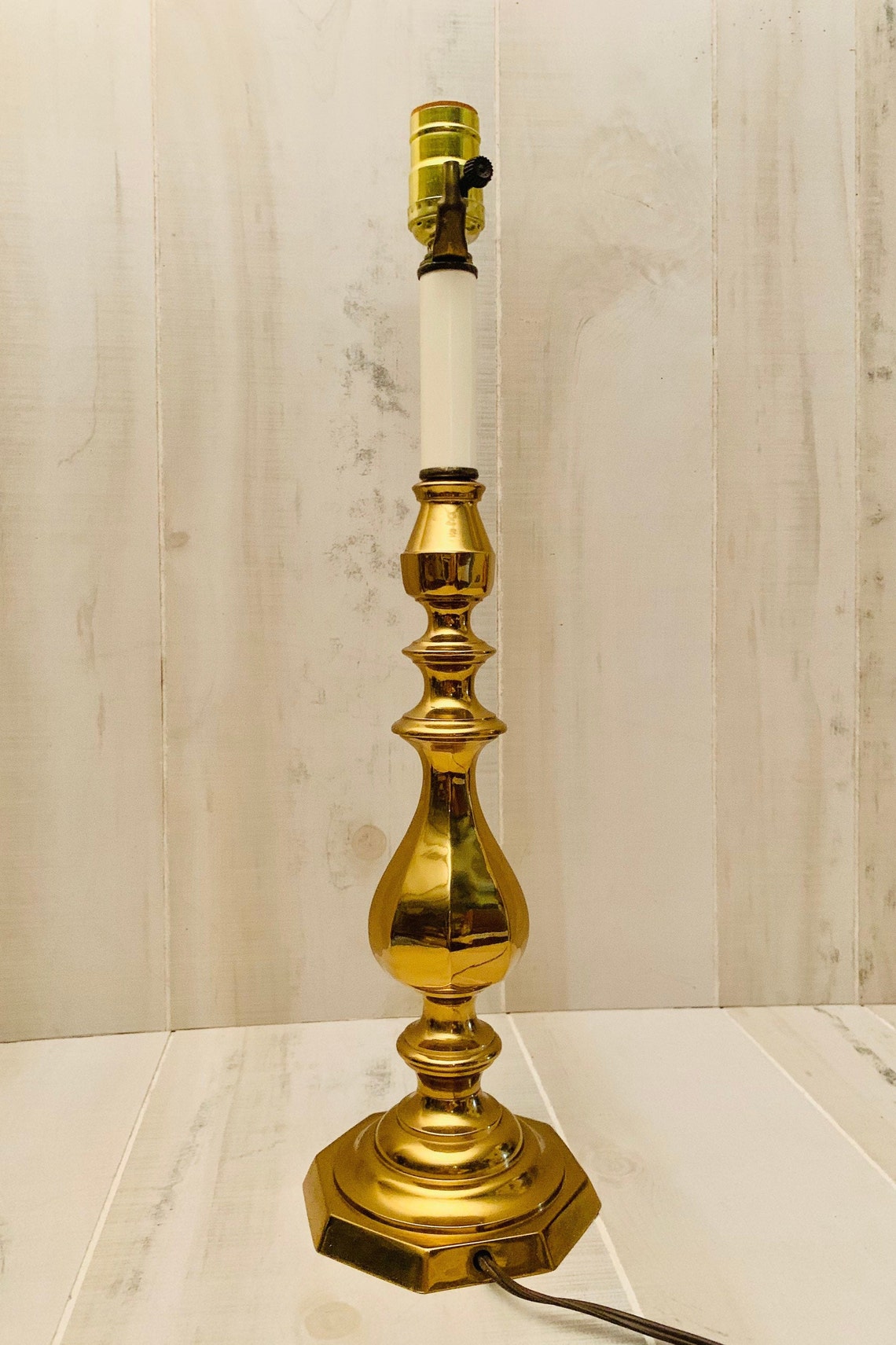 Vintage Brass Lamp / Brass Table Lamp / Desk Lamp / Vintage Etsy