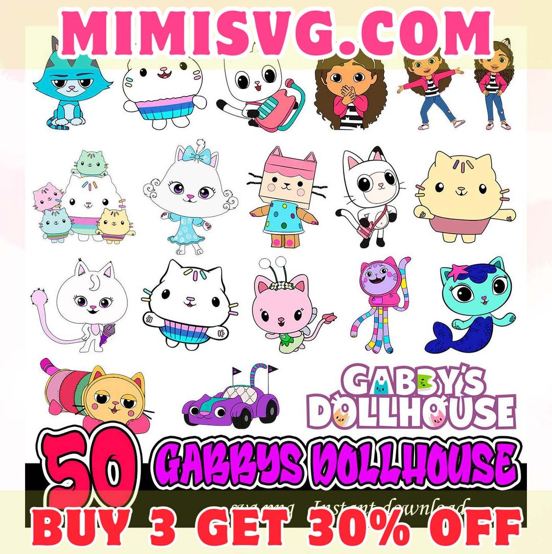 Gabbys Dollhouse SVG Bundle, Gabbys Dollhouse Font Svg, Gabbys