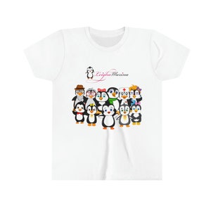 Penguin Paradise in jeugdformaat: schattig cartoon-pinguïn-T-shirt