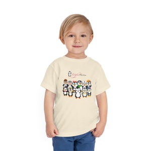 Penguin Paradise voor peuters: schattig cartoon-pinguïn-T-shirt